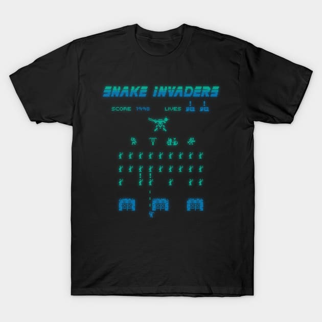 Snake Invaders T-Shirt by TravisPixels